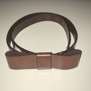 Gap brown leather belt with bow
